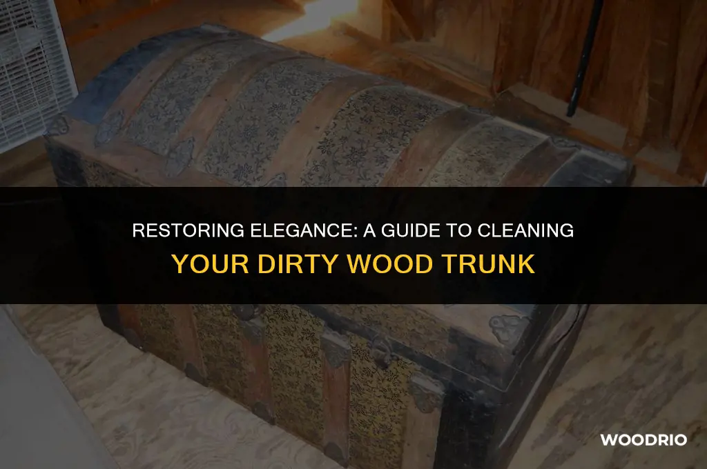 how to clean a dirty wood trunk