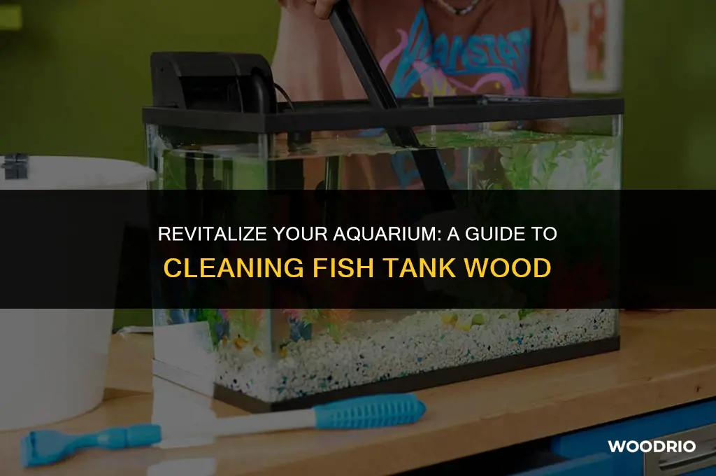 how to clean a fish tank wood