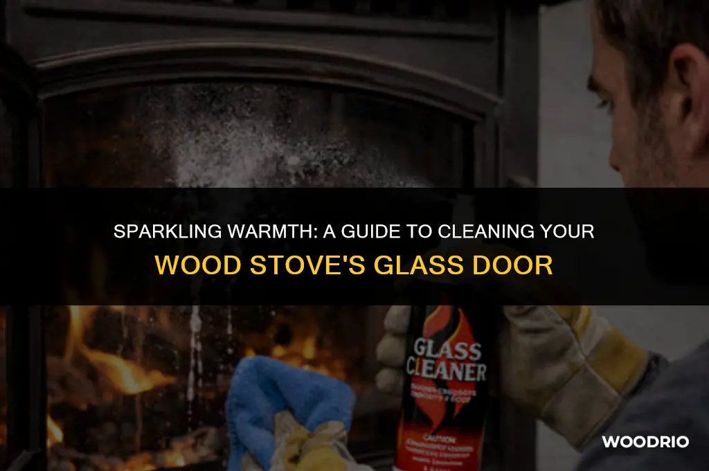 how to clean a glass door on a wood stove