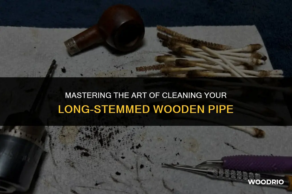 how to clean a long stemmed wooden pipe