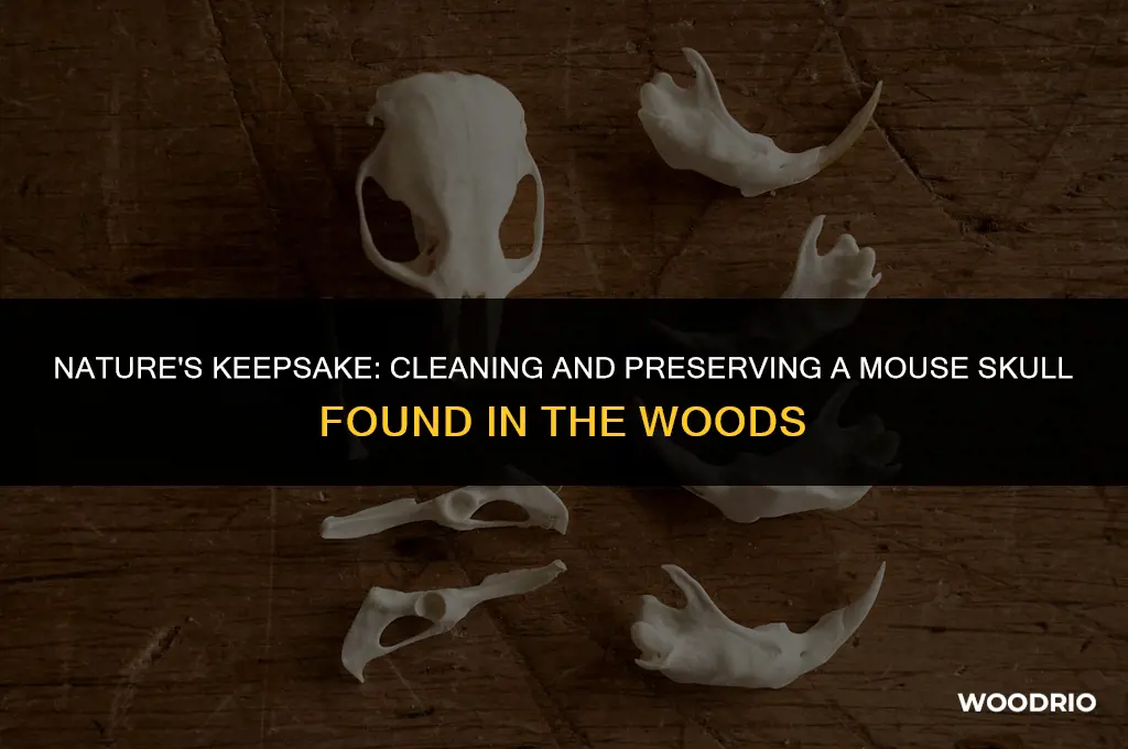 how to clean a mouse skull found in the woods