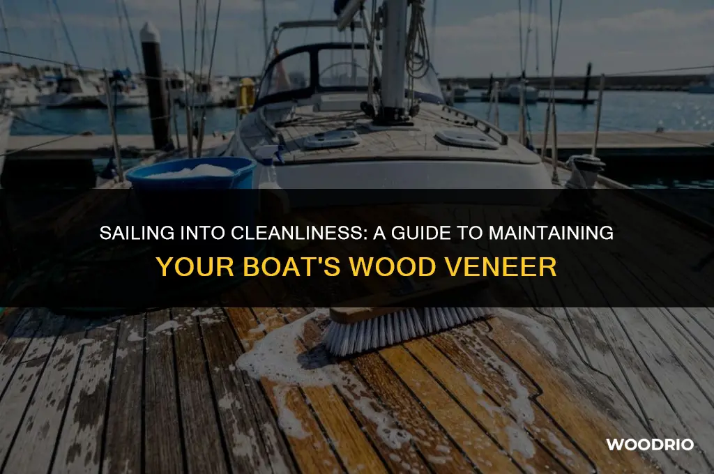 how to clean a sailboats interior wood veneer