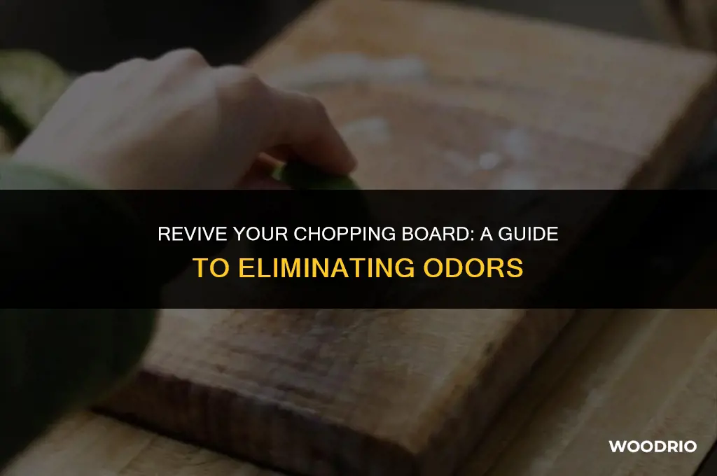 how to clean a smelly wooden chopping board