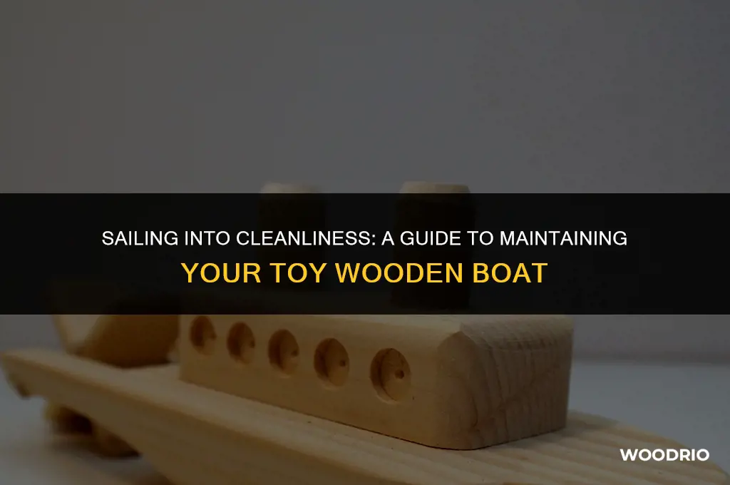 how to clean a toy wooden boat