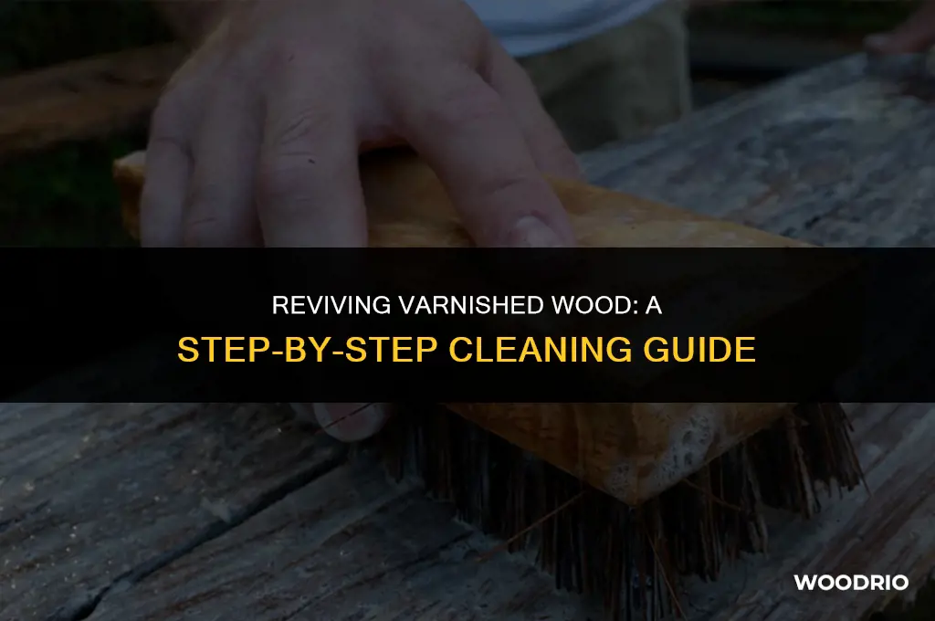 how to clean a varnished wood surface