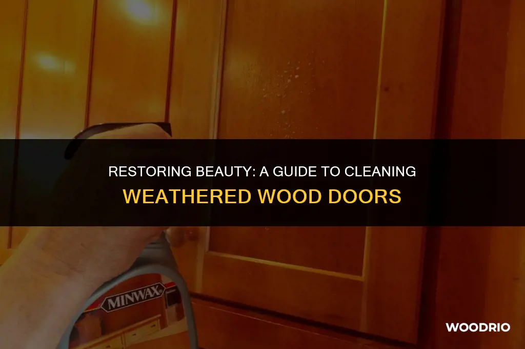 how to clean a weathered wood door