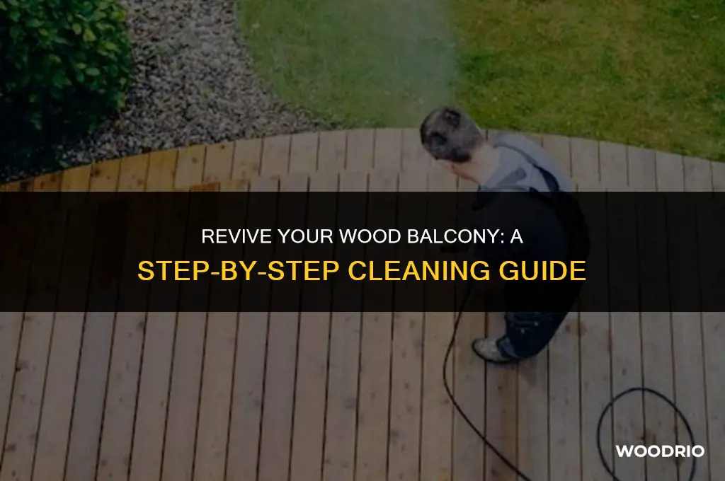 how to clean a wood balcony