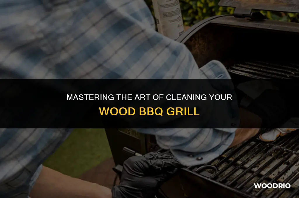 how to clean a wood barbecue grill