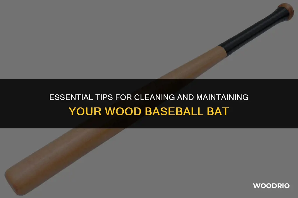 how to clean a wood baseball bat