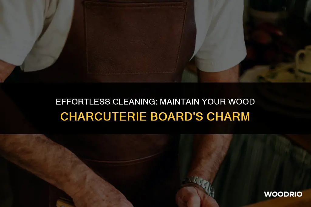 how to clean a wood charcuterie board