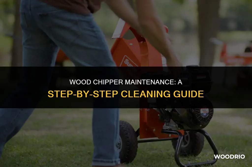 how to clean a wood chipper