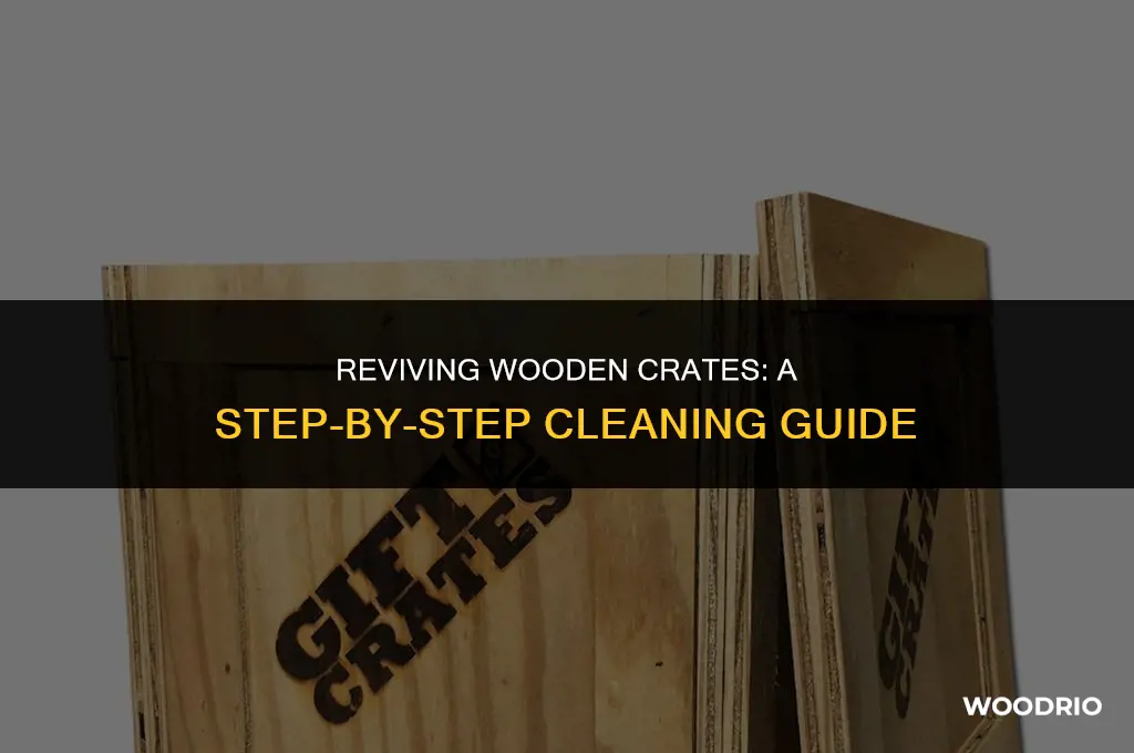 how to clean a wood crate