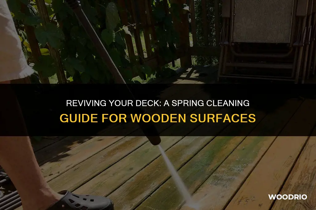 how to clean a wood deck after winter