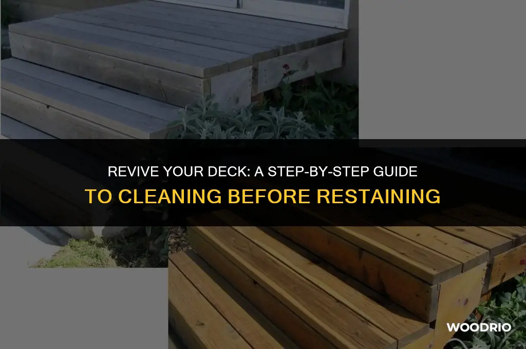 how to clean a wood deck before restaining