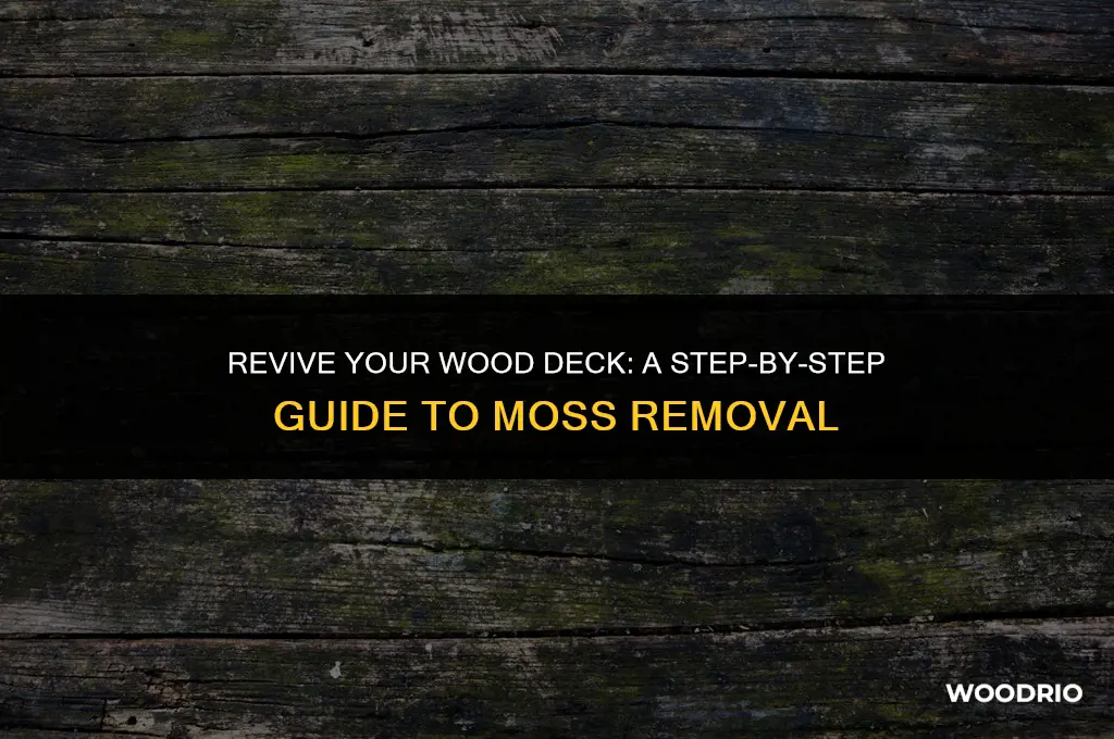 how to clean a wood deck from moss
