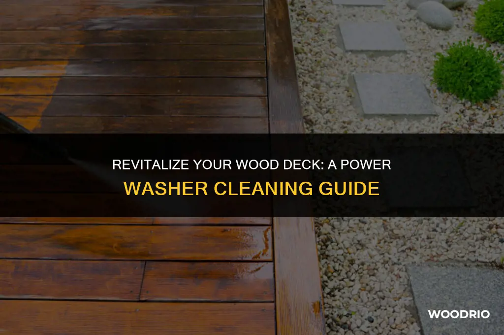 how to clean a wood deck power washer