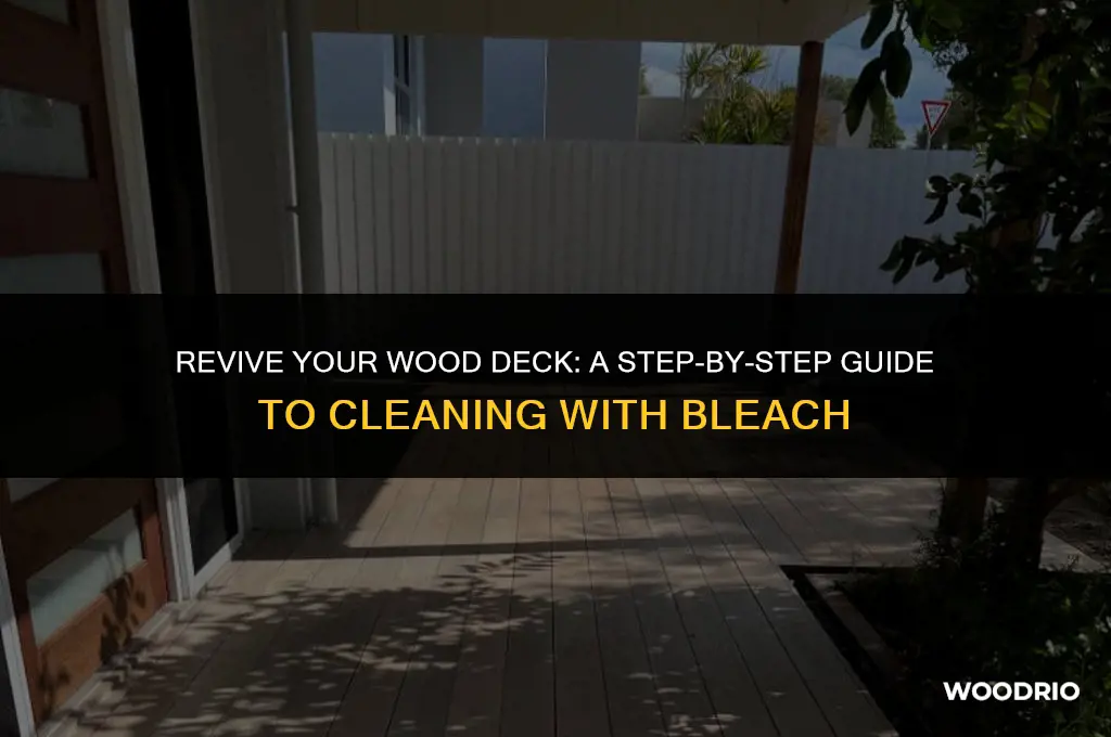 how to clean a wood deck with bleach