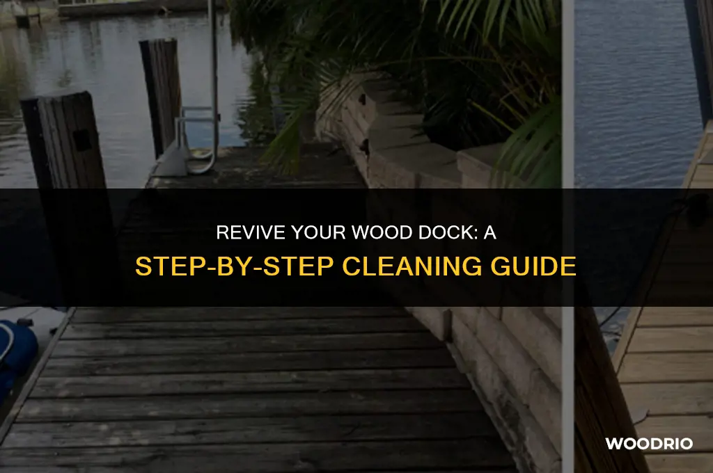 how to clean a wood dock