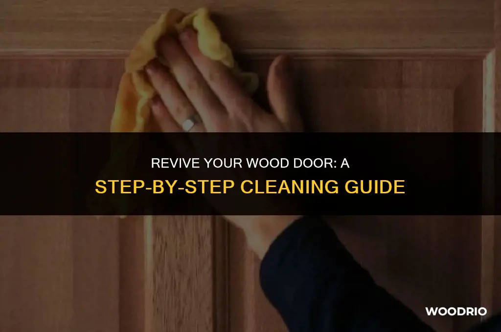 how to clean a wood door