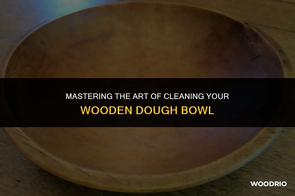 how to clean a wood dough bowl