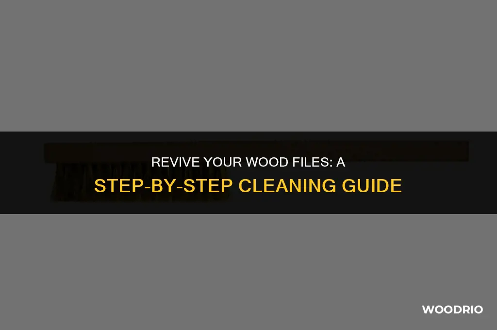 how to clean a wood file