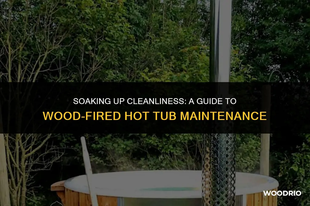 how to clean a wood fired hot tub
