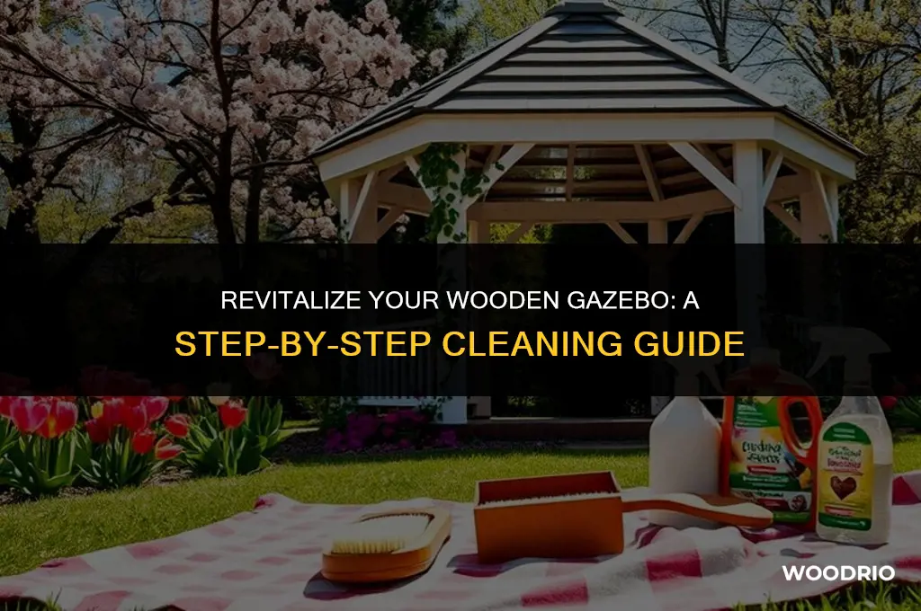 how to clean a wood gazebo