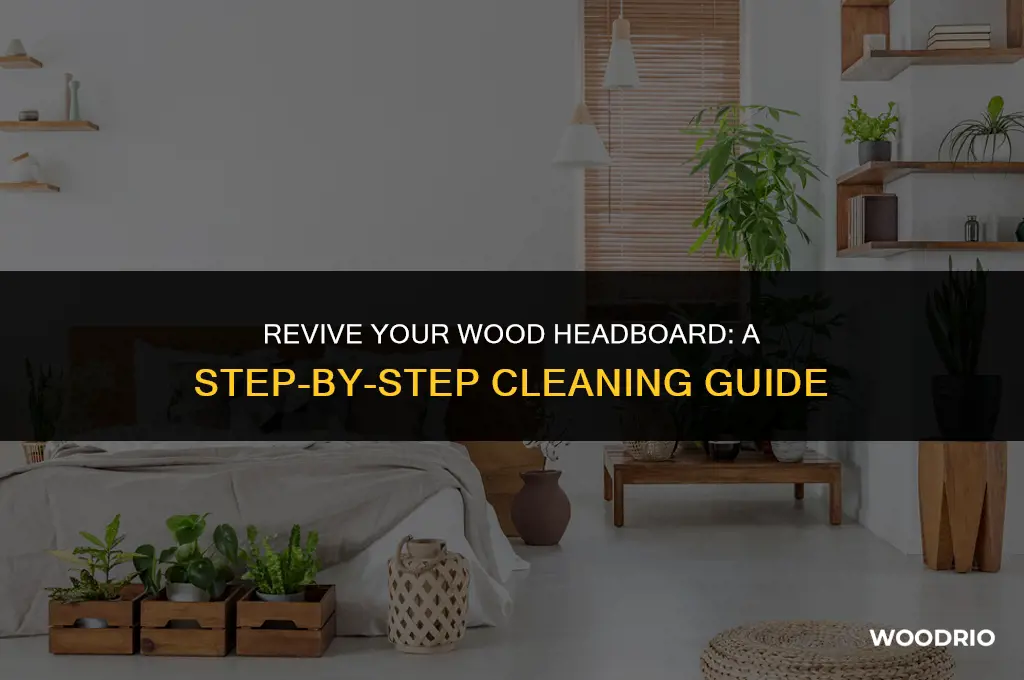 how to clean a wood headboard