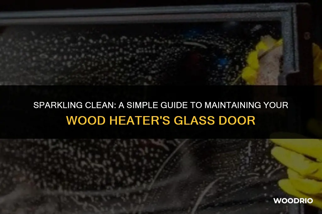 how to clean a wood heater glass door