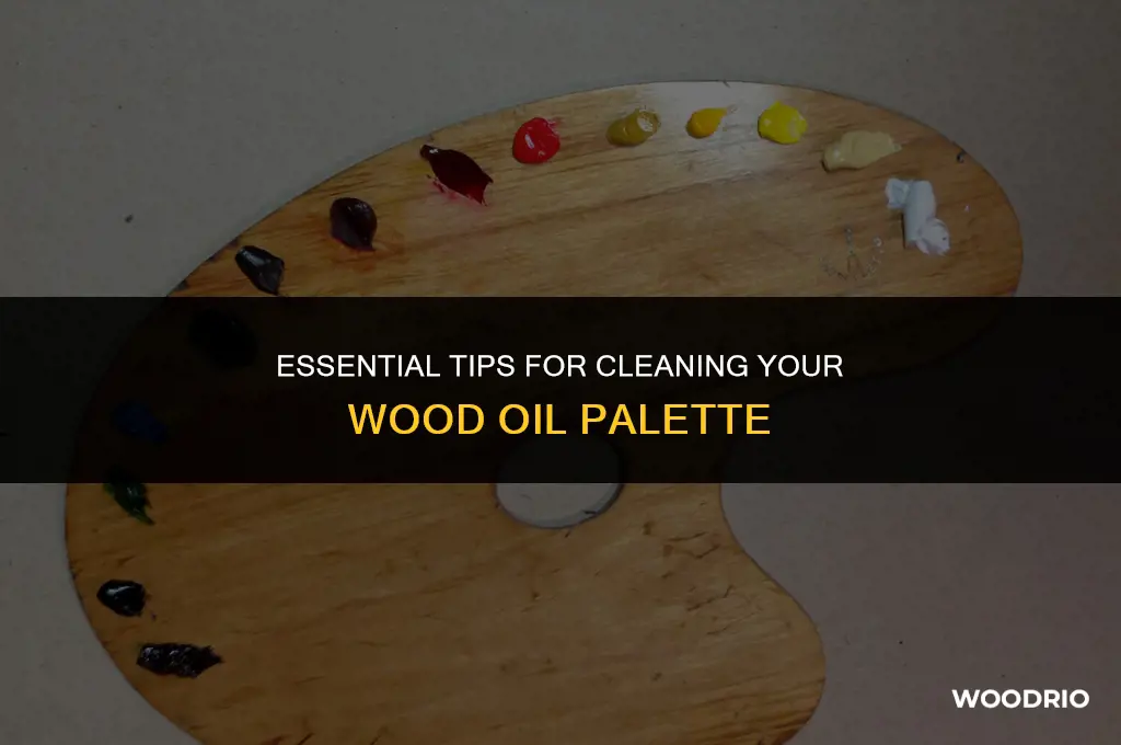 how to clean a wood oil palette