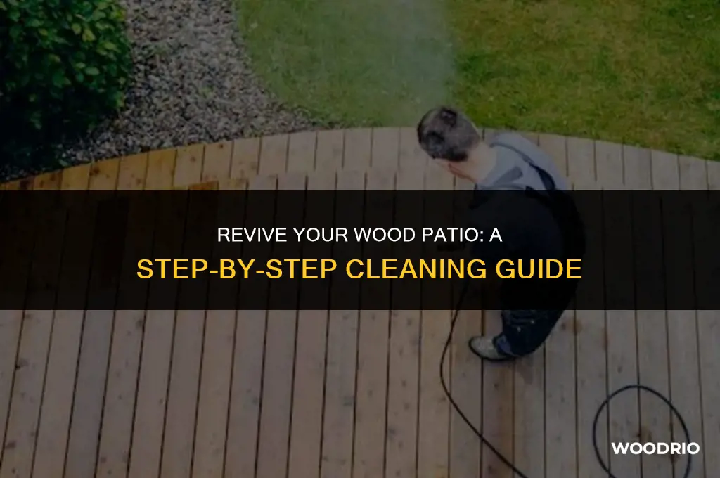 how to clean a wood patio