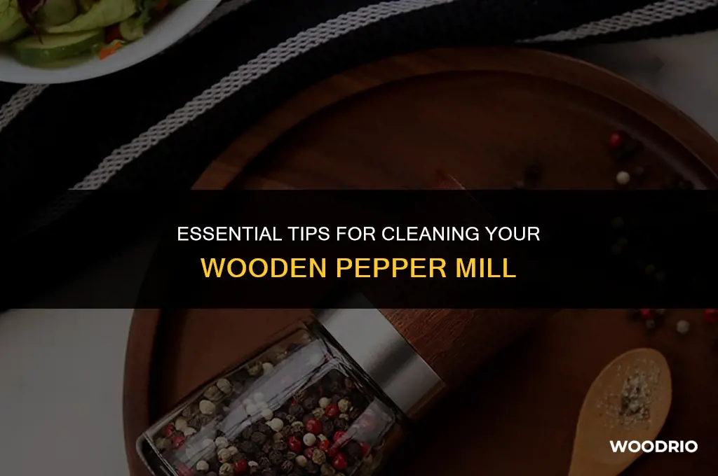how to clean a wood pepper mill