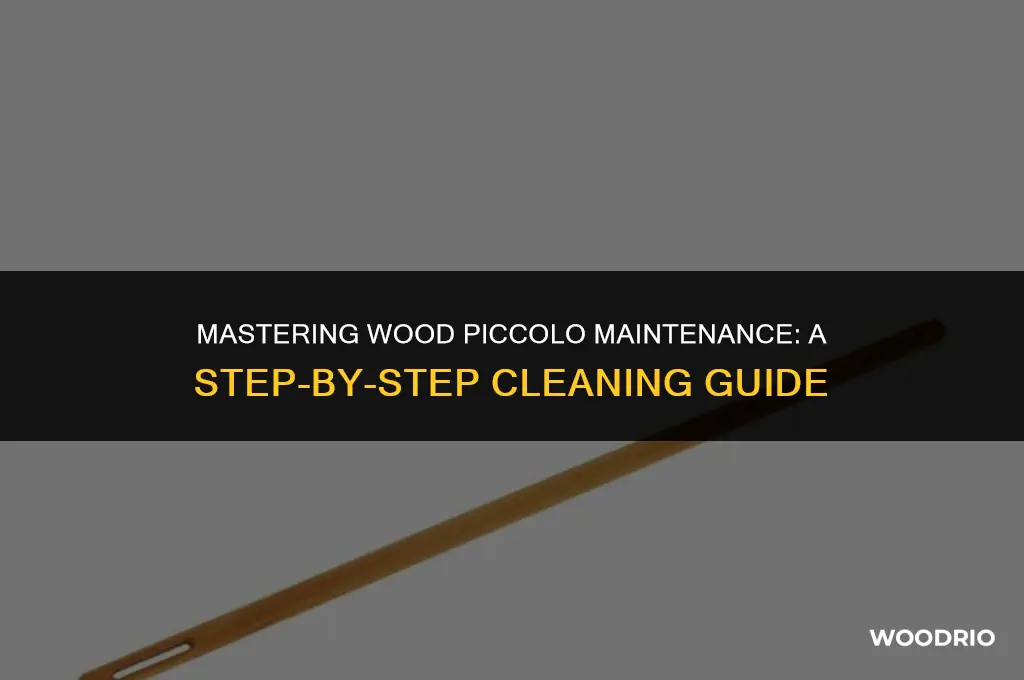 how to clean a wood piccolo