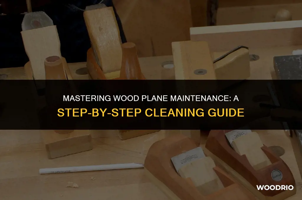 how to clean a wood plane