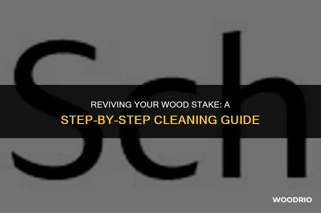 how to clean a wood stake