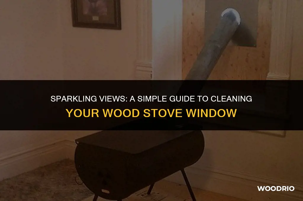 how to clean a wood stove window
