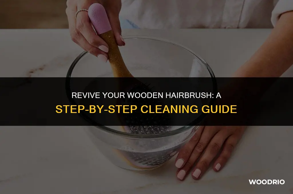 how to clean a wooden hairbrush