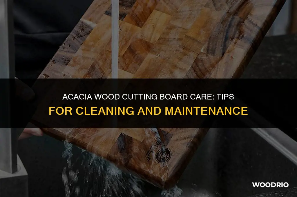 how to clean acacia wood cutting board