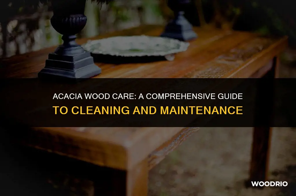 how to clean acacia wood