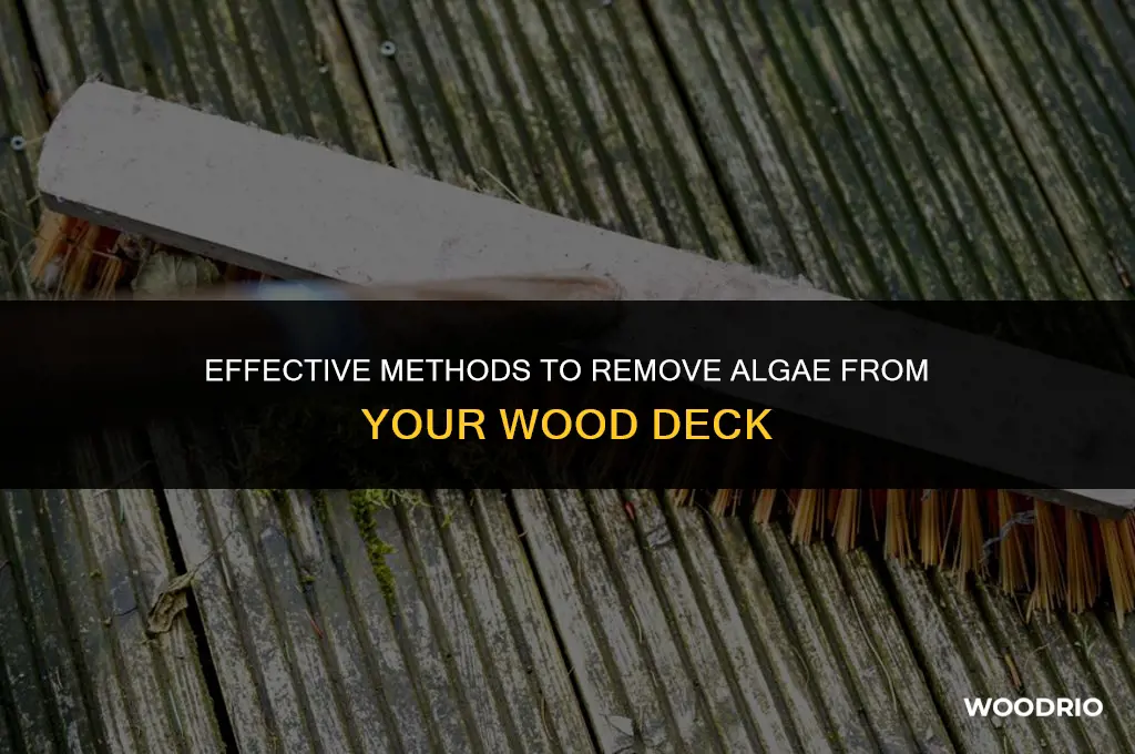 how to clean algae off wood deck