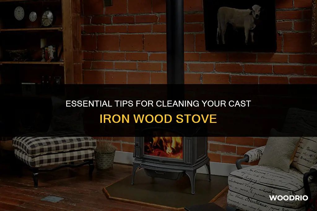 how to clean cast iron wood stove