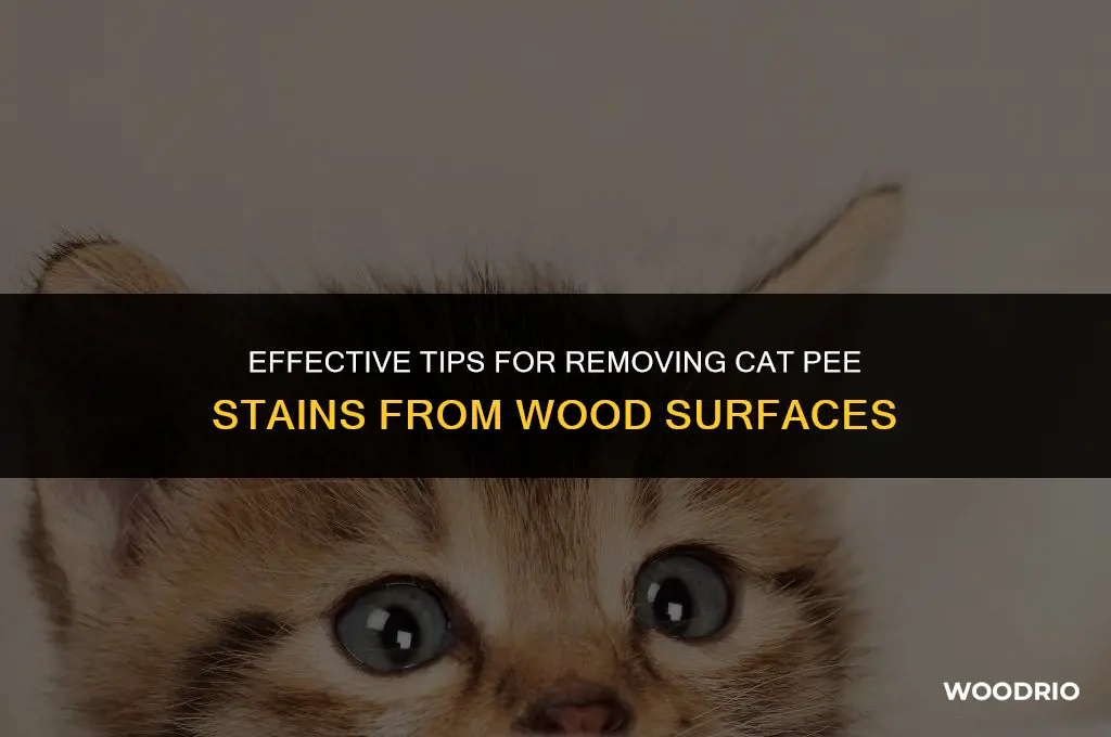 how to clean cat pee from wood