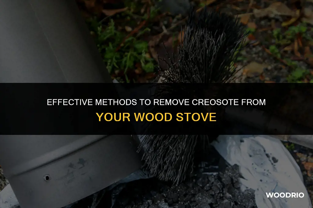 how to clean creosote from wood stove