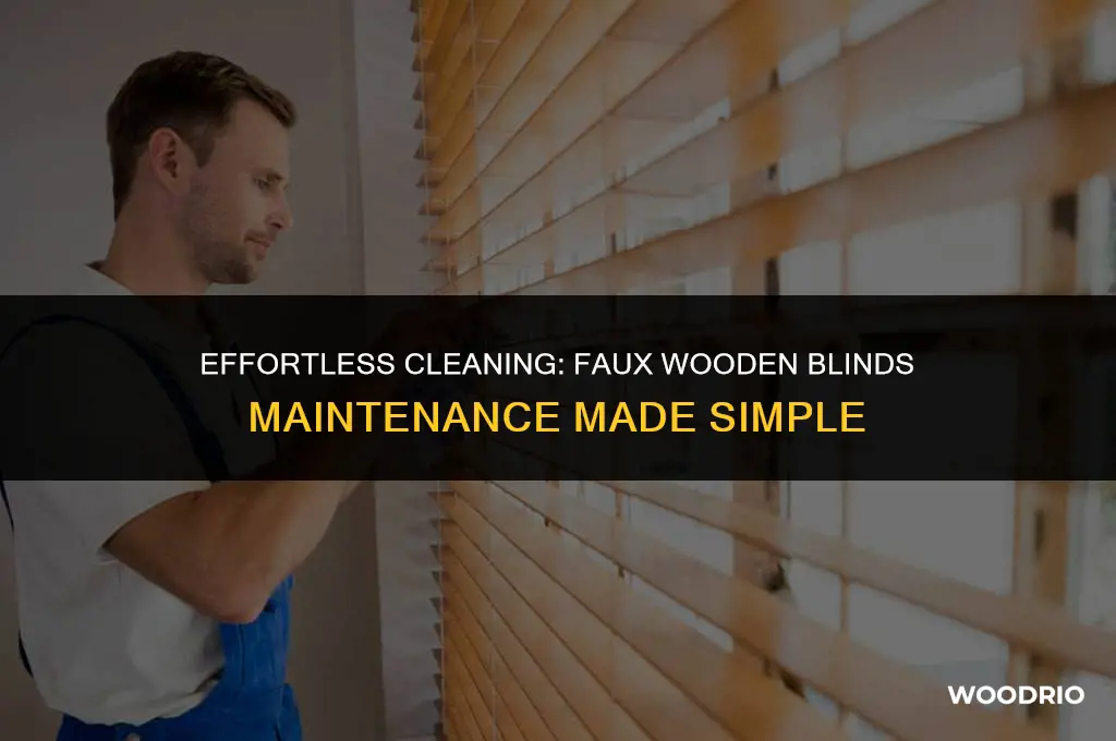 how to clean faux wooden blinds