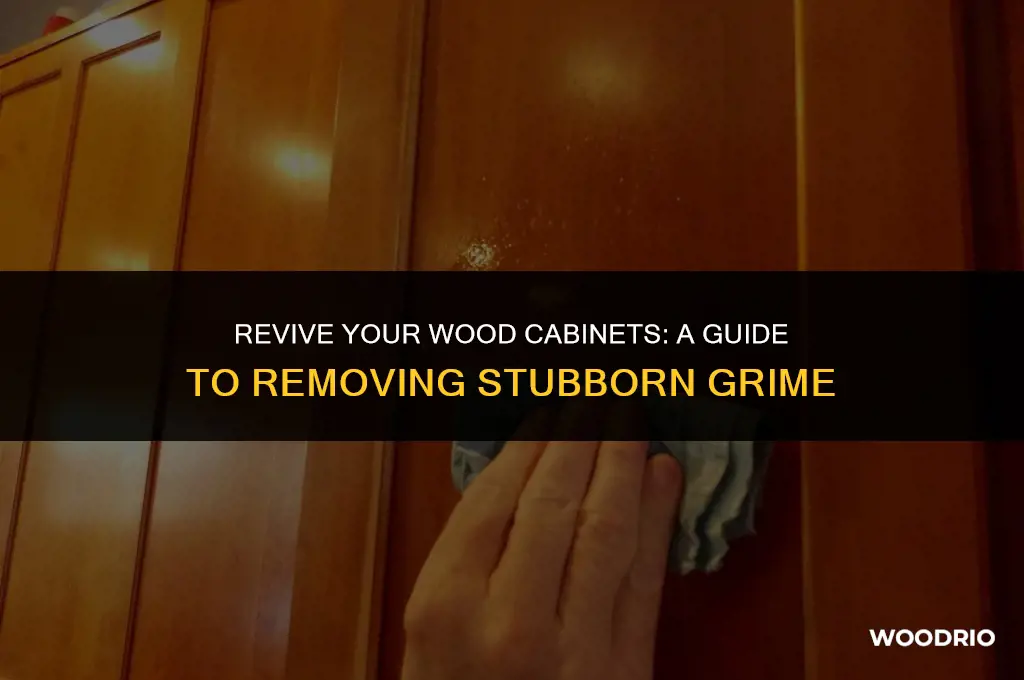 how to clean grime off wood cabinets