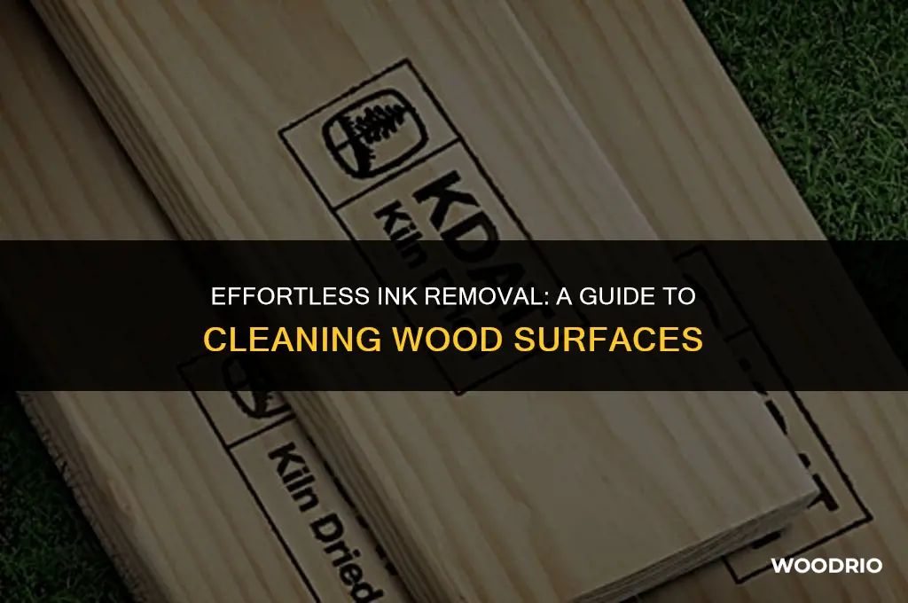 how to clean ink from wood