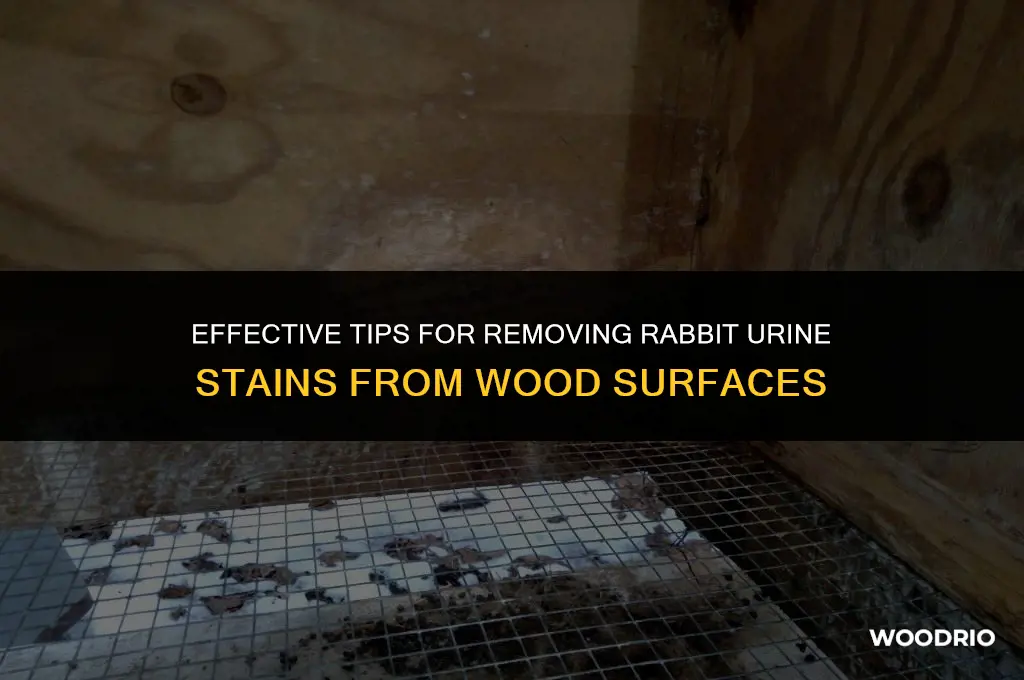 how to clean rabbit pee off wood