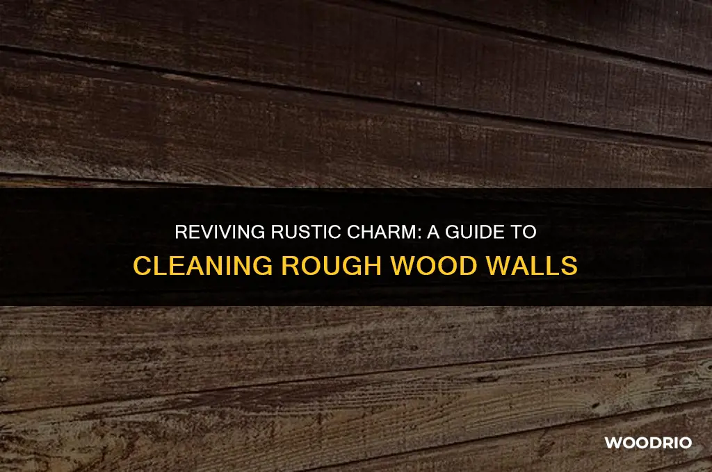 how to clean rough wood walls