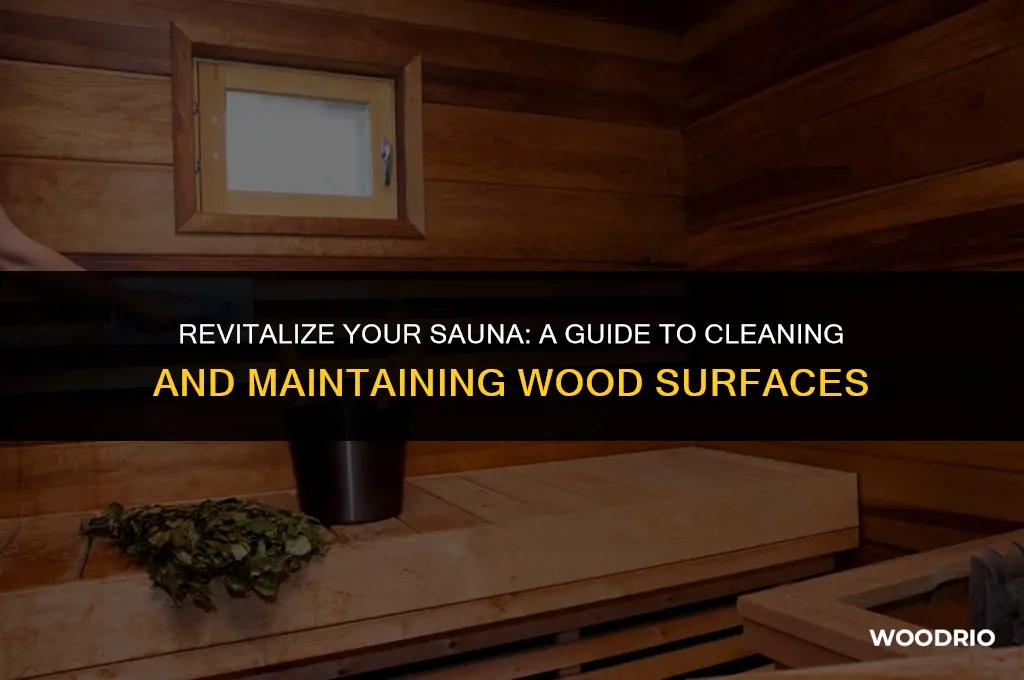 how to clean sauna wood