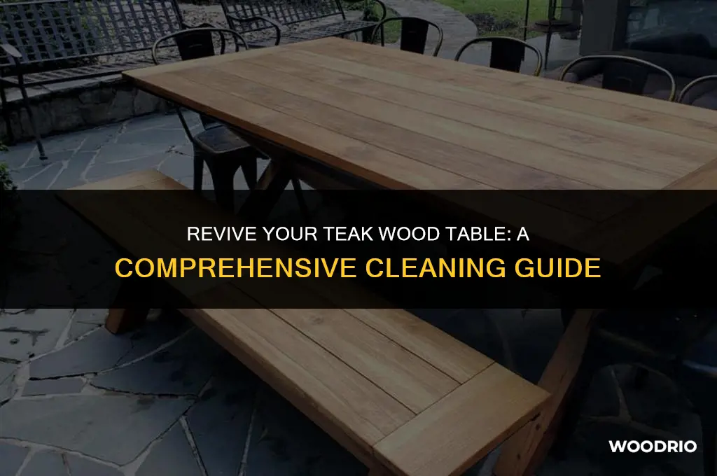 how to clean teak wood table